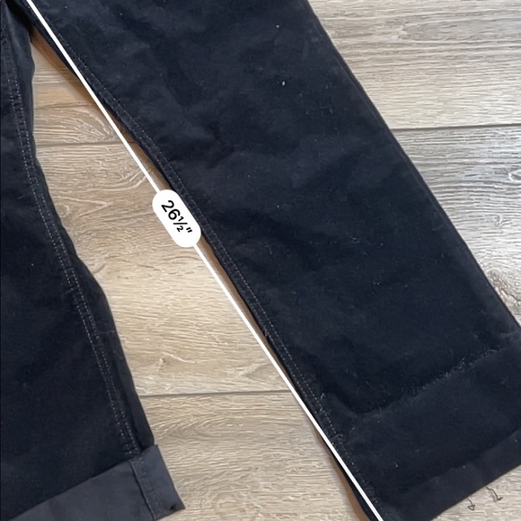 Old navy black mid ride flare faux suede pants - Picture 6 of 7